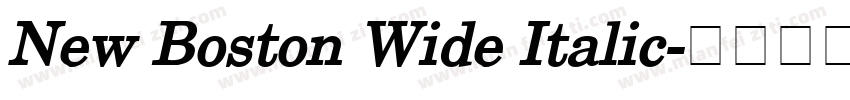 New Boston Wide Italic字体转换